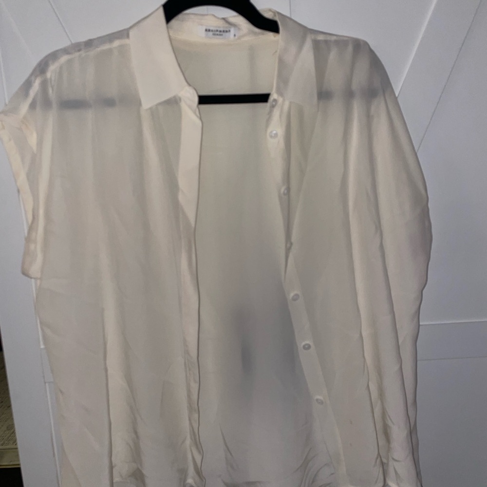 Equipment Ivory Sheer Blouse